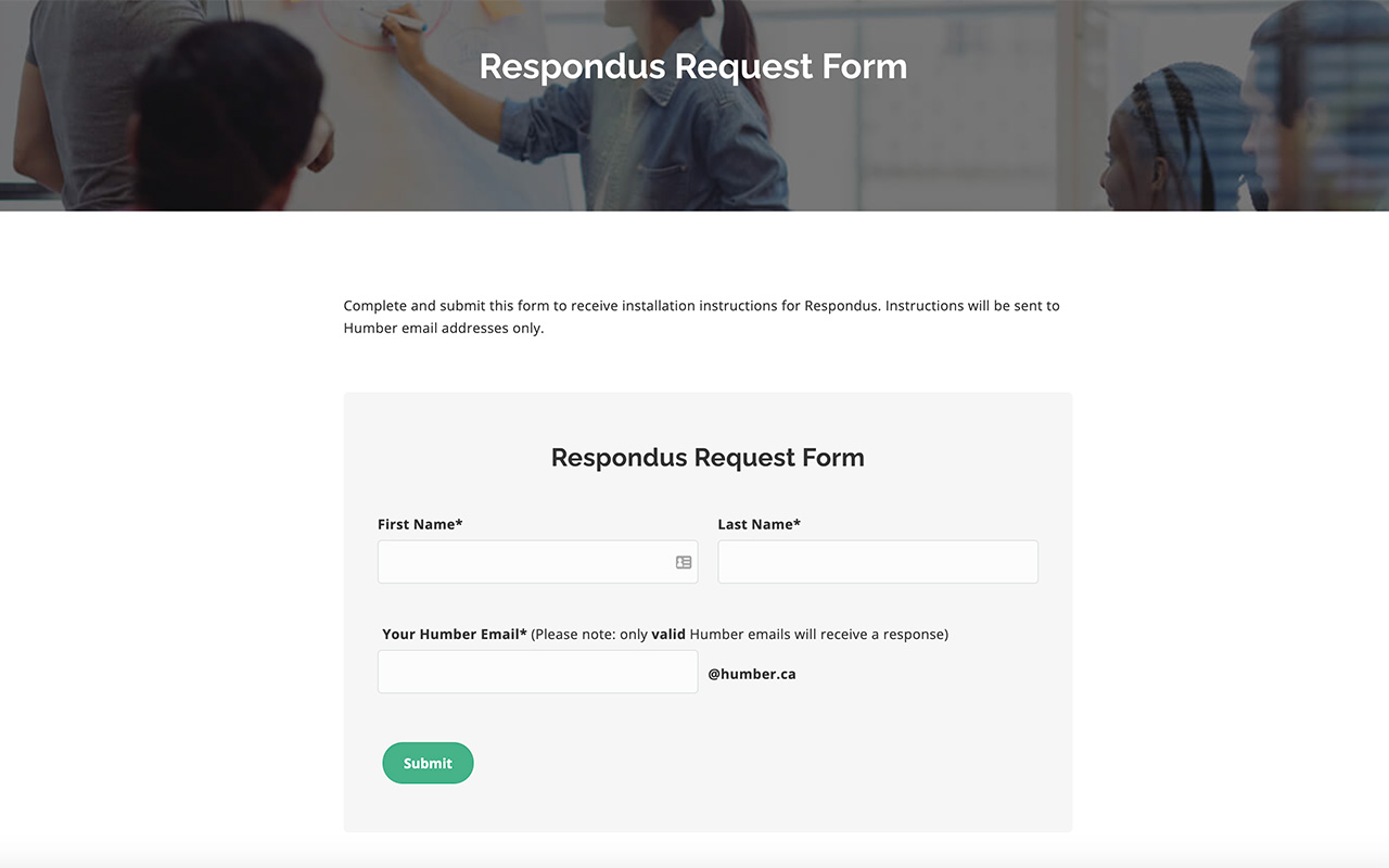 Humber faculty blackboard help respondus form