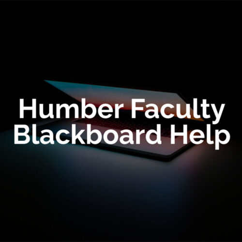 Humber Faculty Blackboard Help Website Image