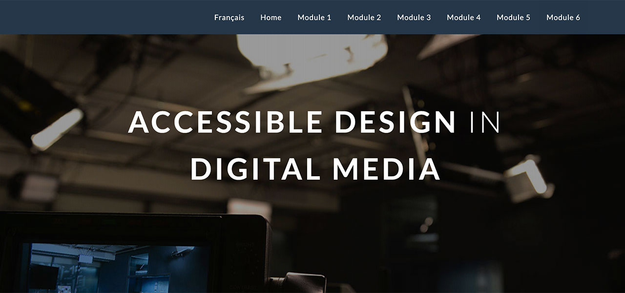 making accessible media website homepage